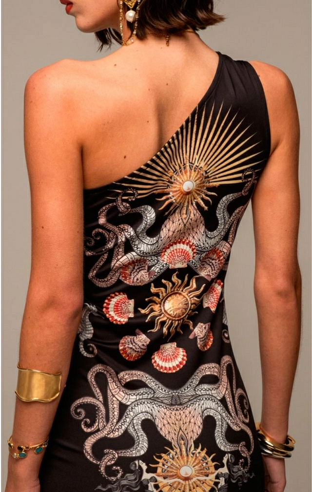 ABYSS ONE SHOULDER BODYCON DRESS