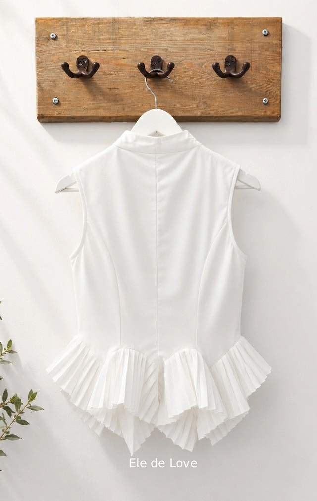 BLUSA BLANCA PLISADA ELEGANCE BLUSA BLANCA PLISADA ELEGANCE