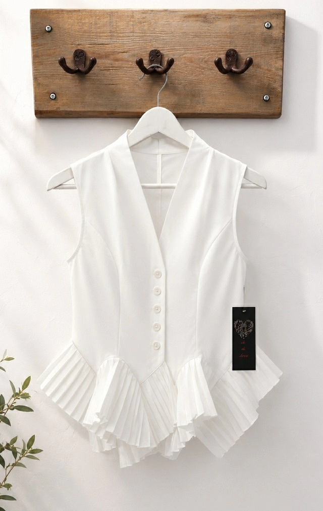BLUSA BLANCA PLISADA ELEGANCE BLUSA BLANCA PLISADA ELEGANCE