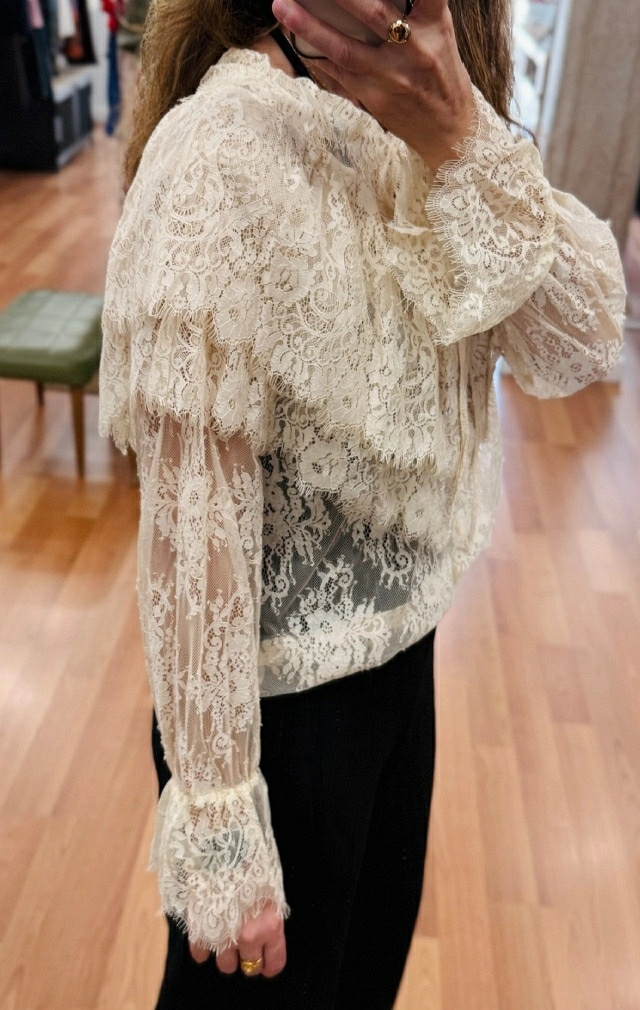 BLUSA ROMANTICA DE ENCAJE BLUSA ROMANTICA DE ENCAJE