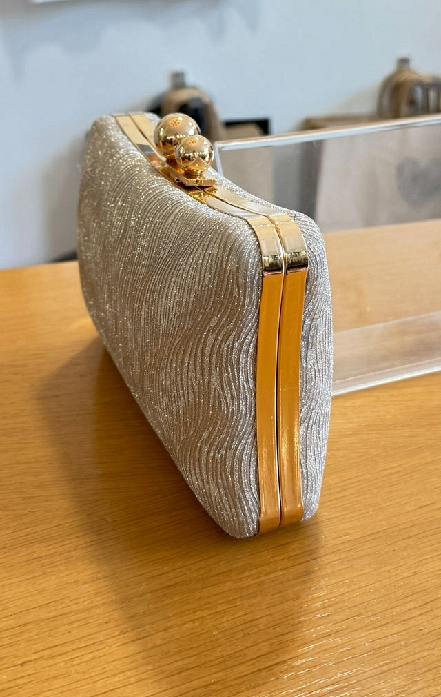 BOLSO DE FIESTA BRILLO DORADO