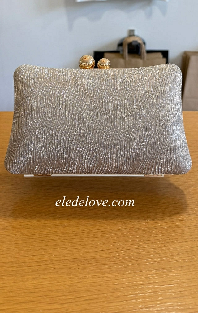 BOLSO DE FIESTA BRILLO DORADO