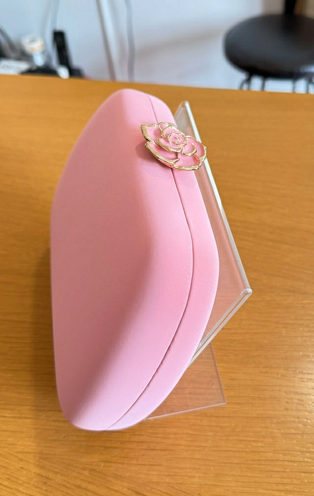 BOLSO DE FIESTA ROSA FLOR