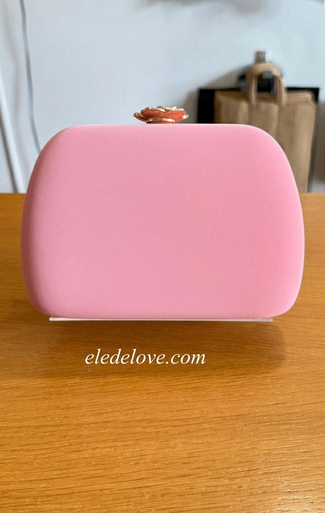 BOLSO DE FIESTA ROSA FLOR