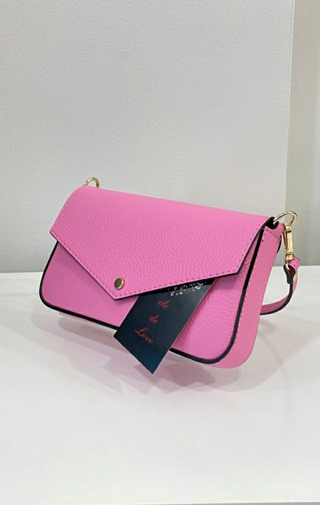 BOLSO DE PIEL ROSA