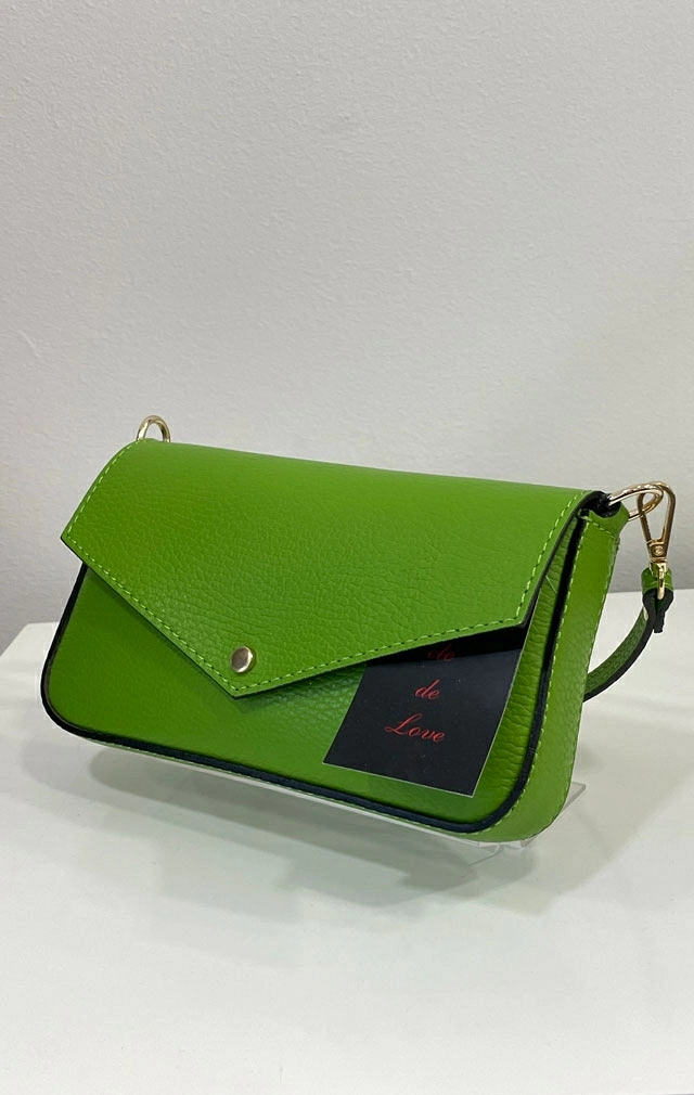 BOLSO DE PIEL VERDE