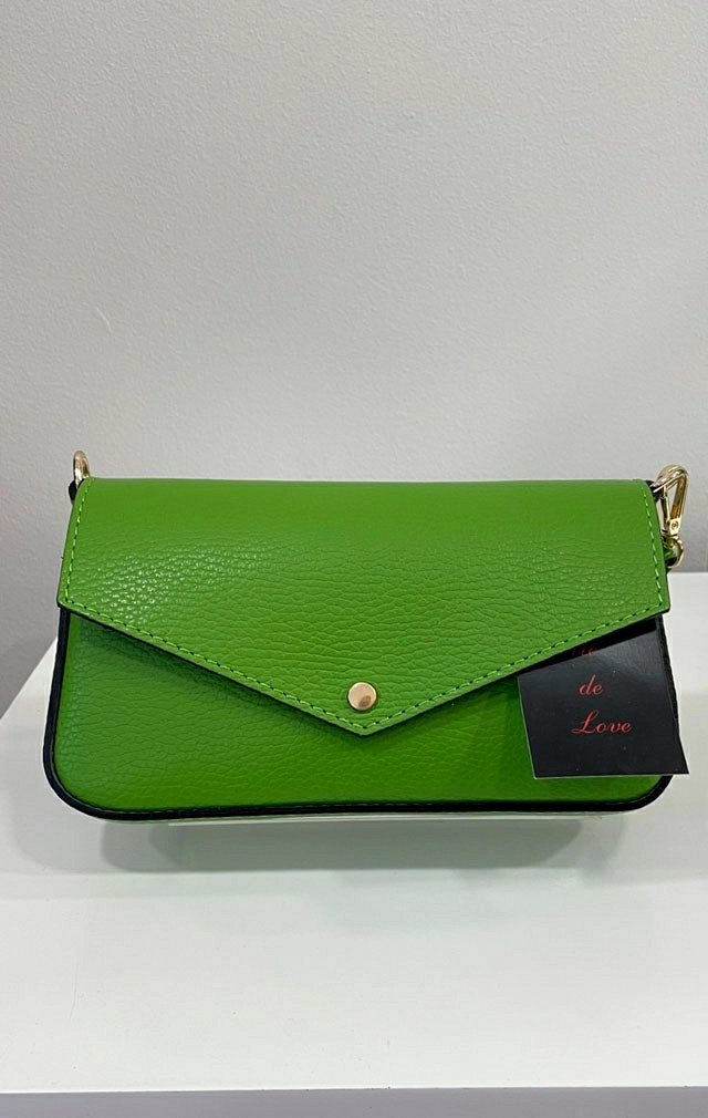 BOLSO DE PIEL VERDE