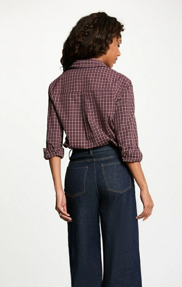 CAMISA DE CUADROS CON STRASS CAMISA DE CUADROS CON STRASS