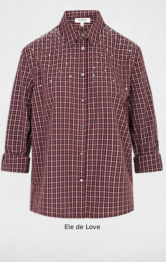 CAMISA DE CUADROS CON STRASS CAMISA DE CUADROS CON STRASS