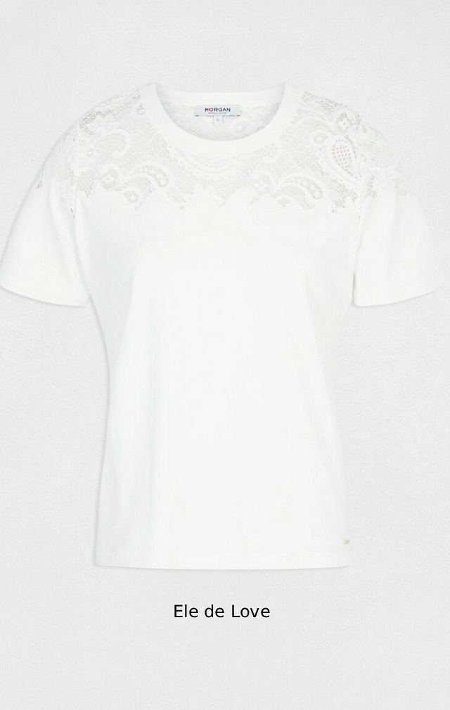 CAMISETA BLANCA CON ENCAJE
