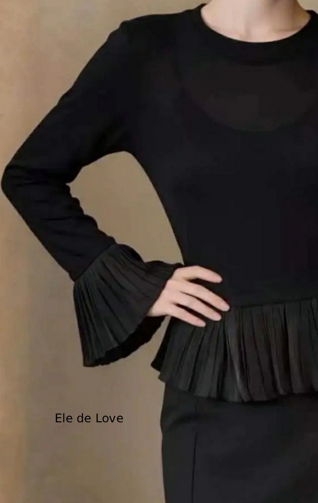 CAMISETA SEMI TRANSPARENTE CON VOLANTES