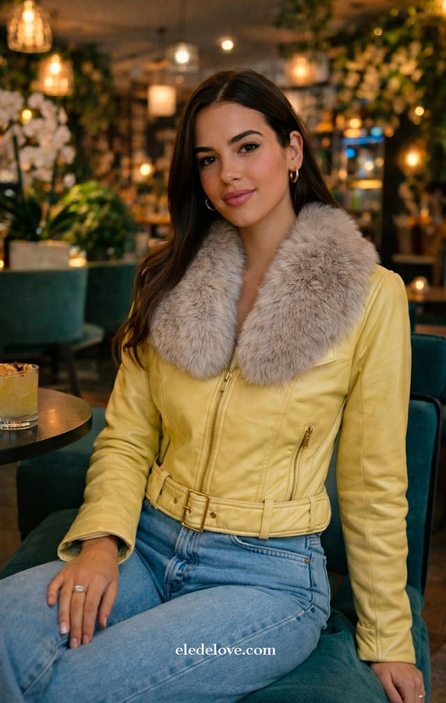 CAZADORA AMARILLO MANTEQUILLA CAZADORA AMARILLO MANTEQUILLA