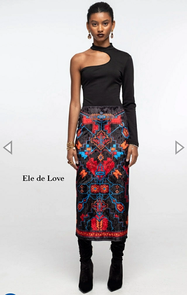 CHRONICLE MIDI SKIRT