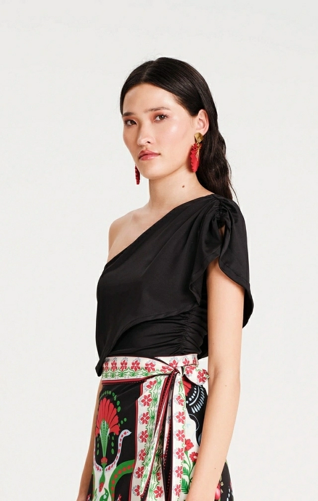 COCOA ONE SHOULDER TOP COCOA ONE SHOULDER TOP