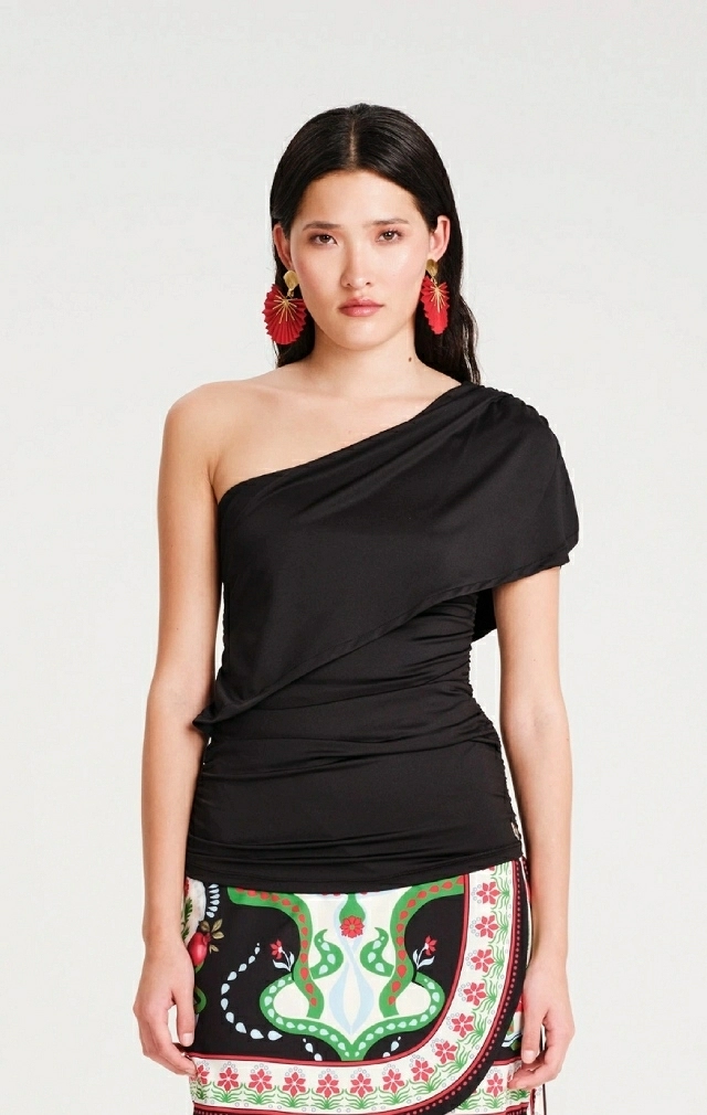 COCOA ONE SHOULDER TOP COCOA ONE SHOULDER TOP