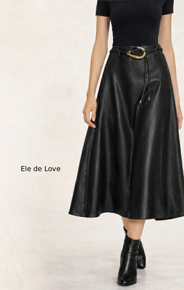 FALDA ECOPIEL LARGO MIDI FALDA ECOPIEL LARGO MIDI