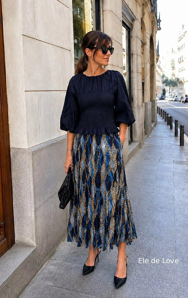 FALDA ESTAMPADA FLUIDA FALDA ESTAMPADA FLUIDA