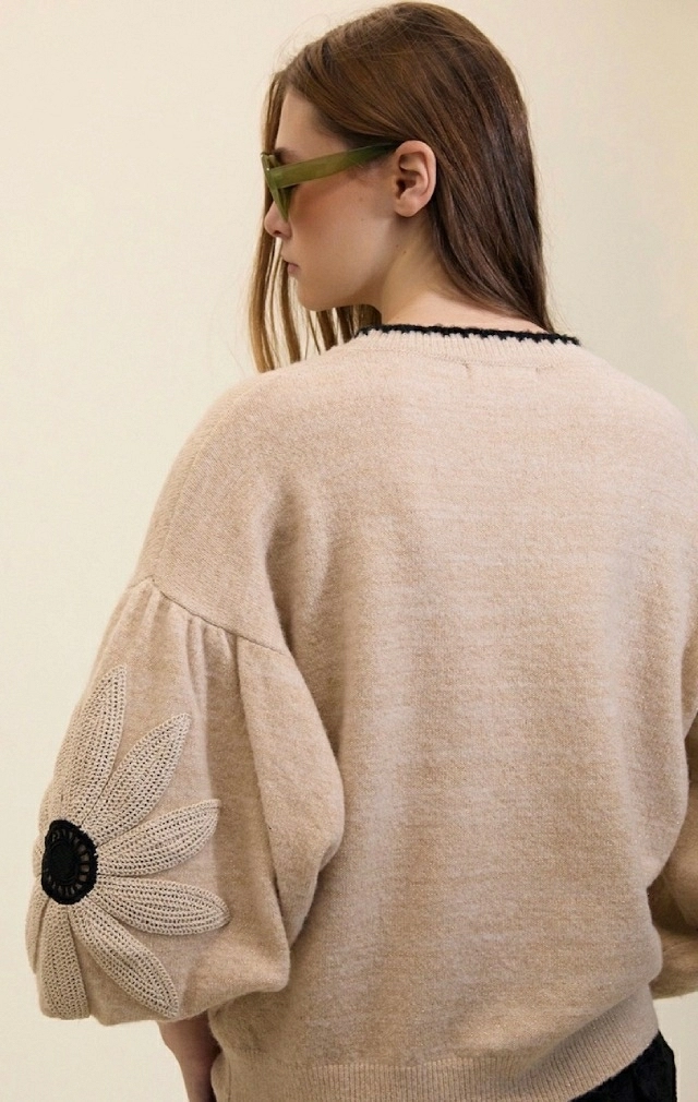 JERSEY MANGA FLOR CROCHET JERSEY MANGA FLOR CROCHET