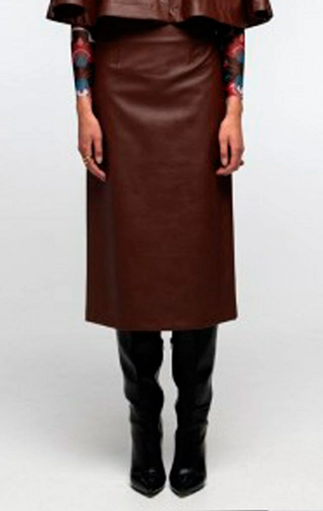 LIQUORICE MIDI SKIRT LIQUORICE MIDI SKIRT