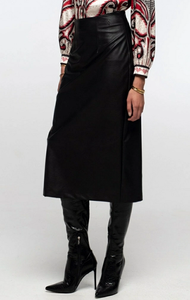 LIQUORICE MIDI SKIRT LIQUORICE MIDI SKIRT