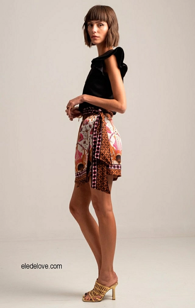 LOTUS WRAP MINI SKIRT