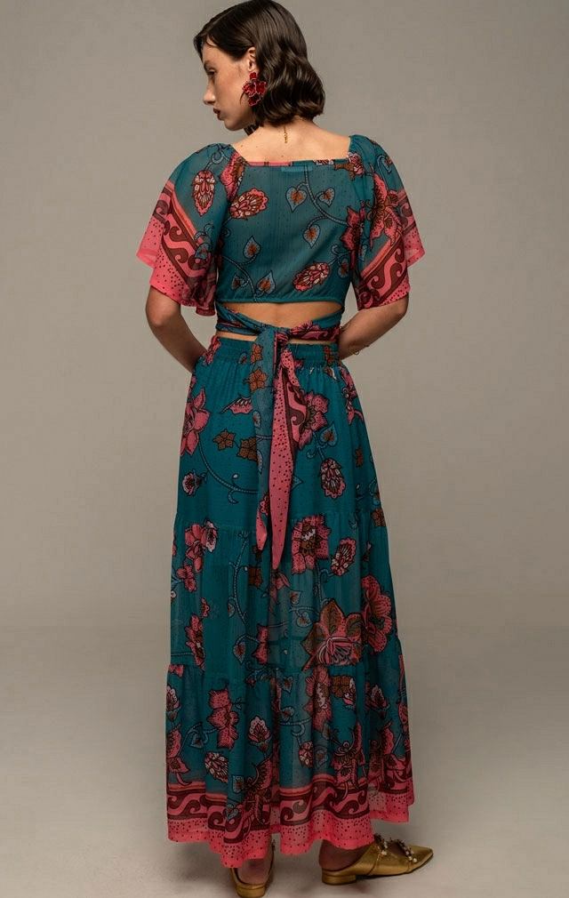 MAGNOLIA WRAP CROP TOP