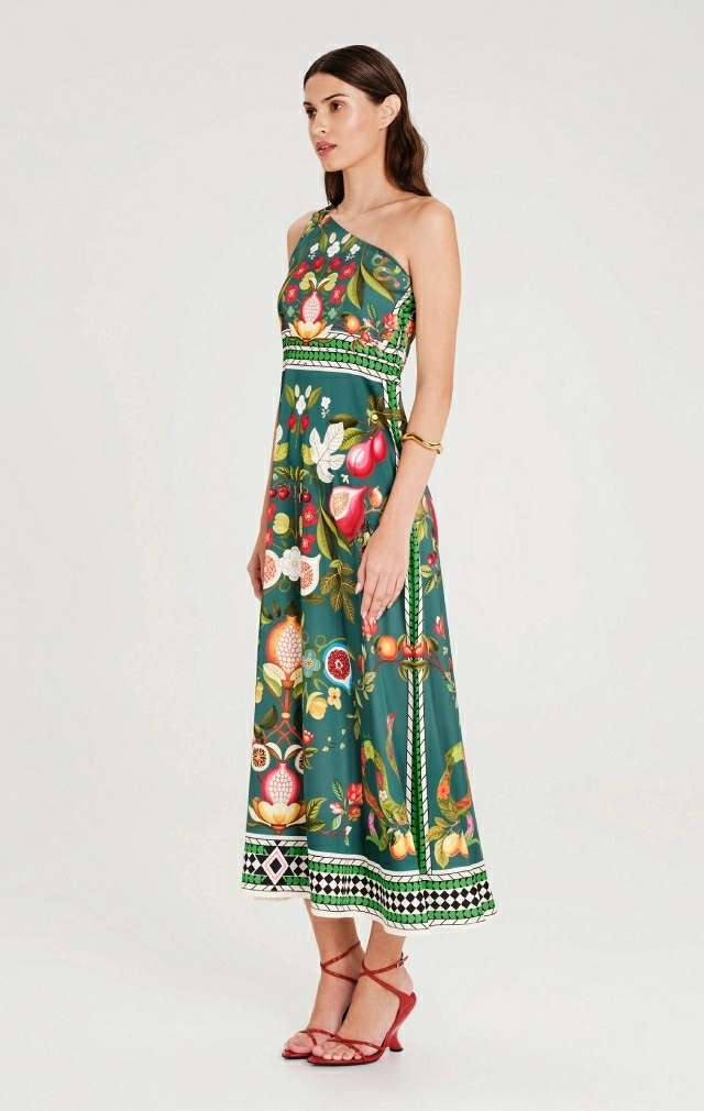 NECTAR ONE SHOULDER LONG DRESS