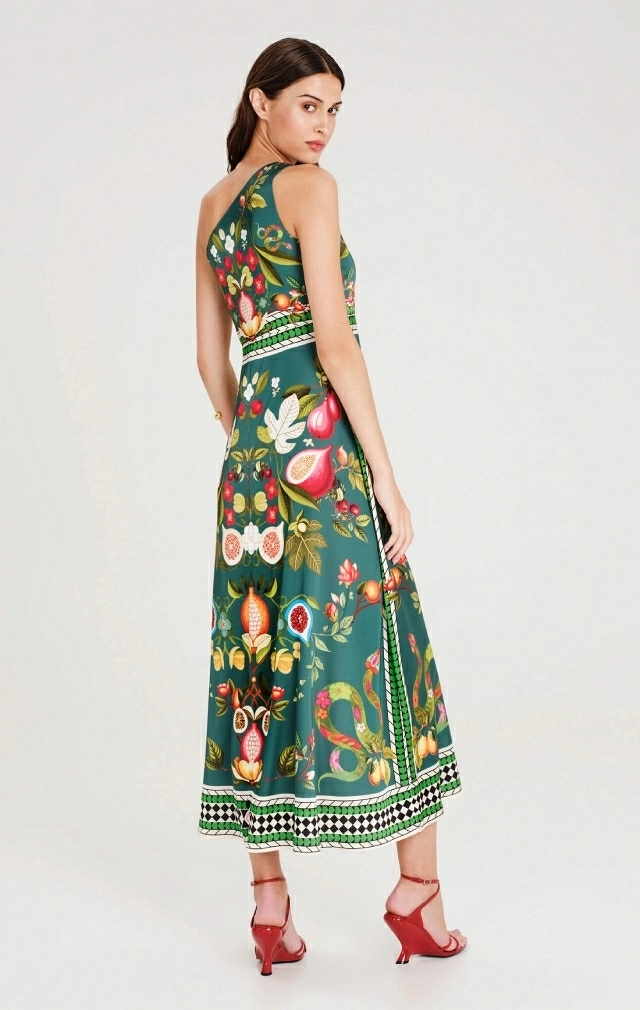 NECTAR ONE SHOULDER LONG DRESS