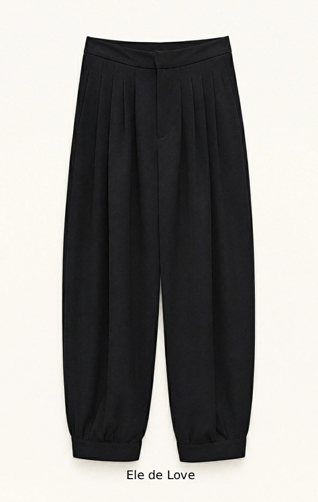 PANTALÓN BALLOON DE MUJER NEGRO PANTALÓN BALLOON DE MUJER NEGRO