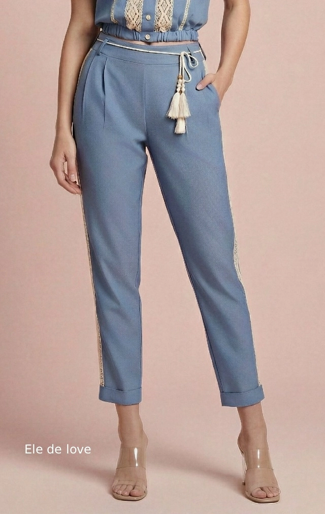 PANTALON DENIM COQUETTE