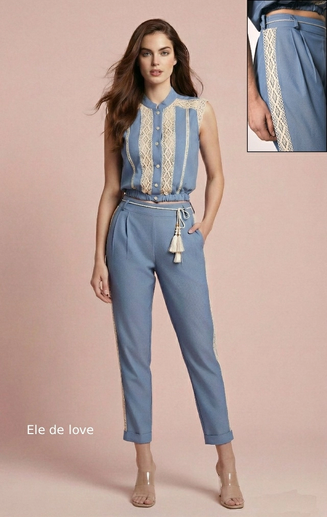 PANTALON DENIM COQUETTE