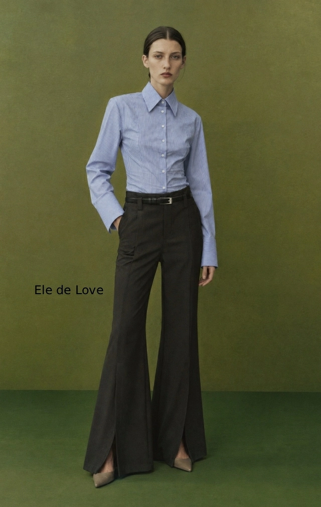 PANTALÓN GRIS CON CINTURÓN