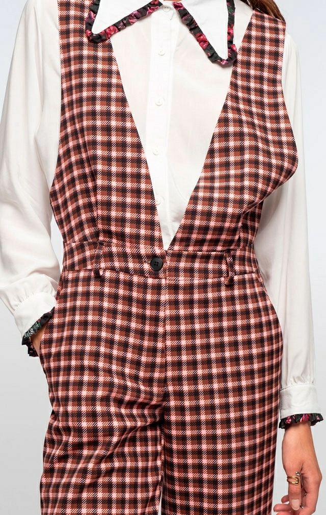 PLAID JUMPSUIT