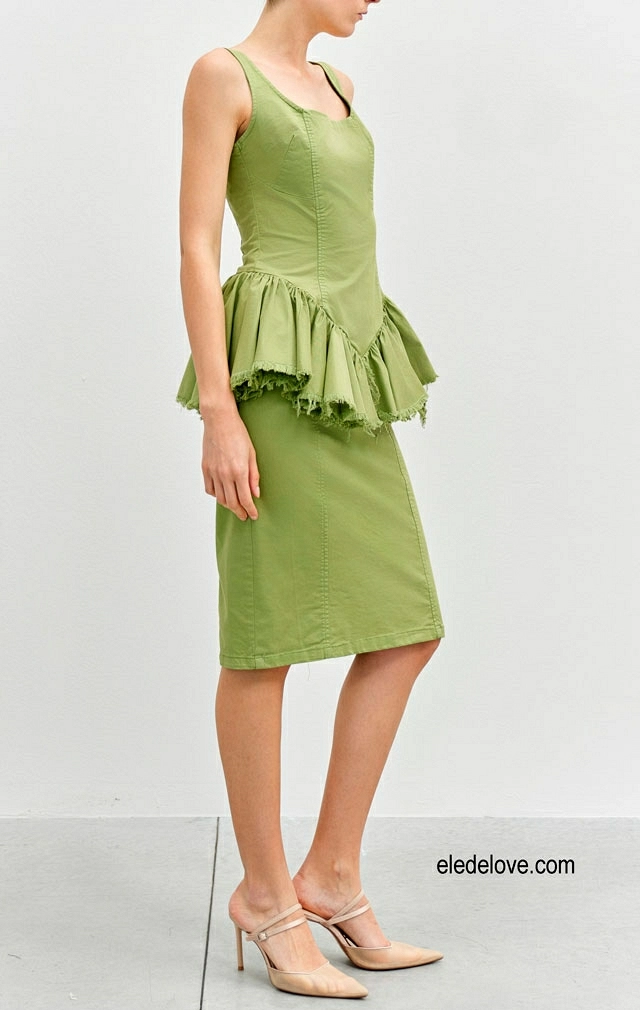 VESTIDO PEPLUM VERDE