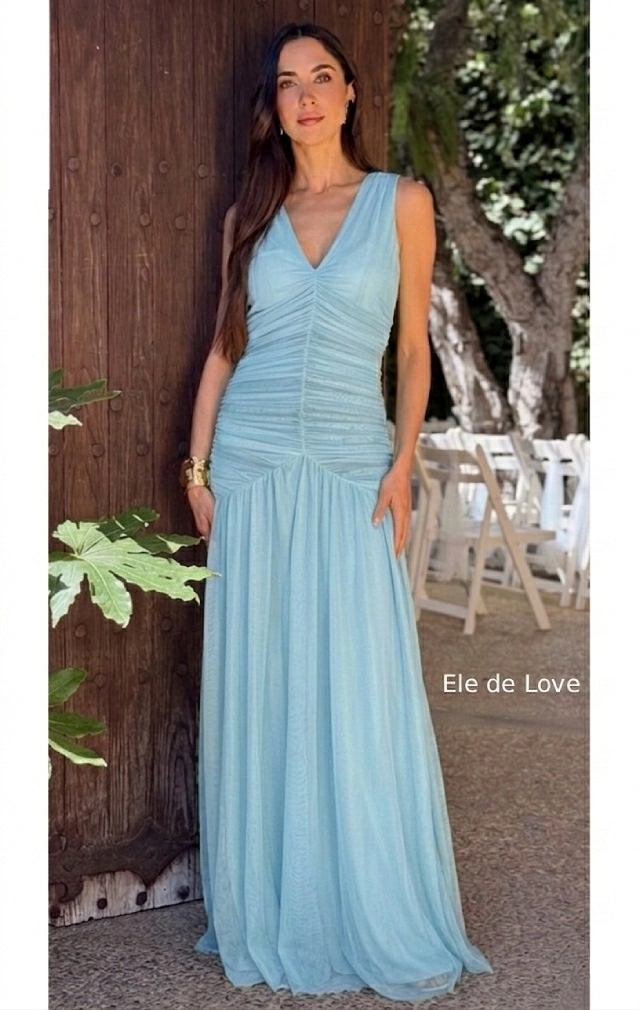 VESTIDO SICILIA TUL HIELO VESTIDO SICILIA TUL HIELO