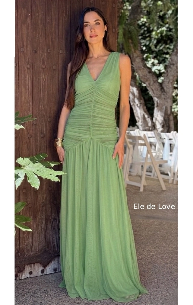 VESTIDO SICILIA TUL VERDE VESTIDO SICILIA TUL VERDE